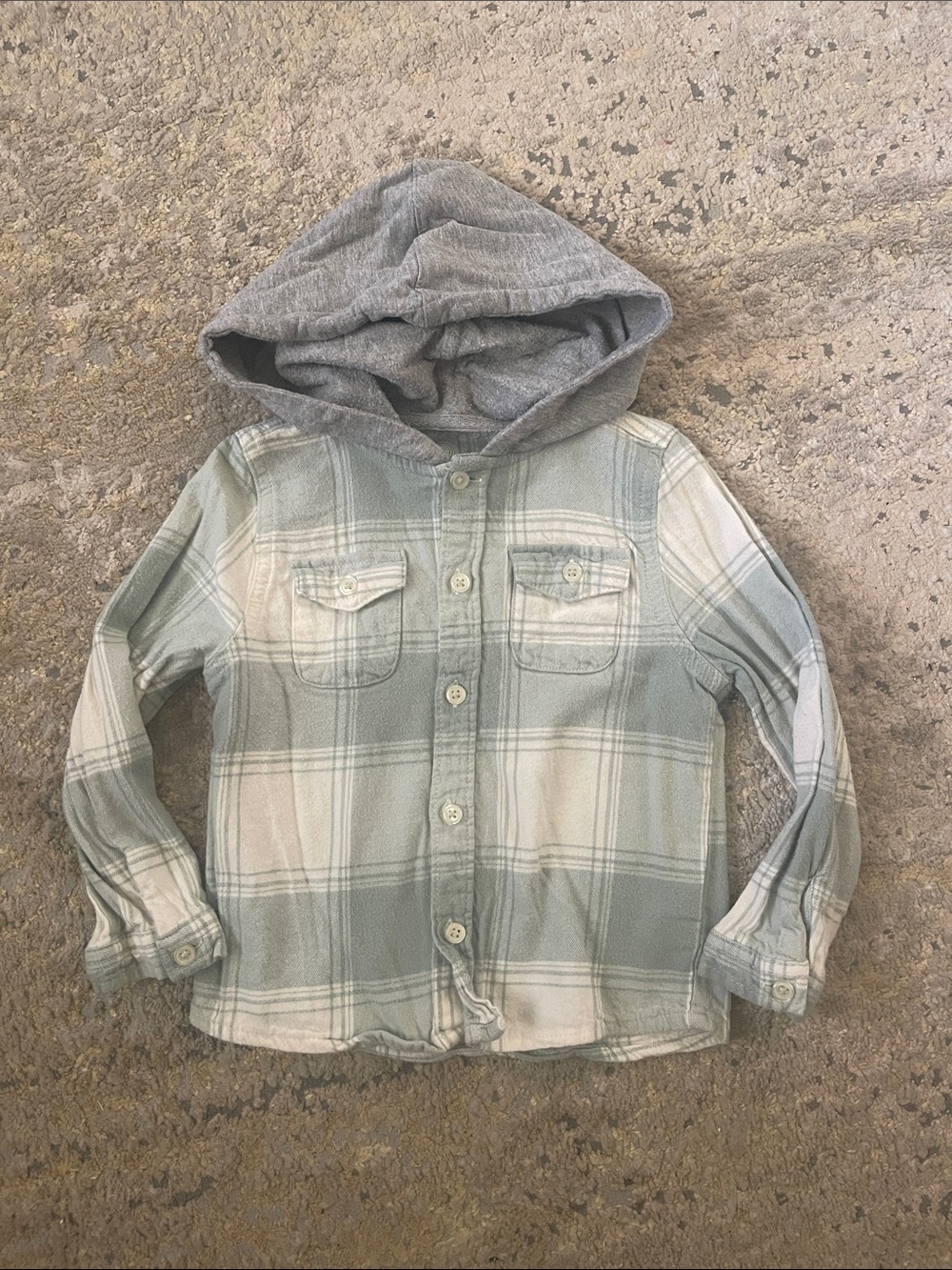 5T hooded flannel shirt
